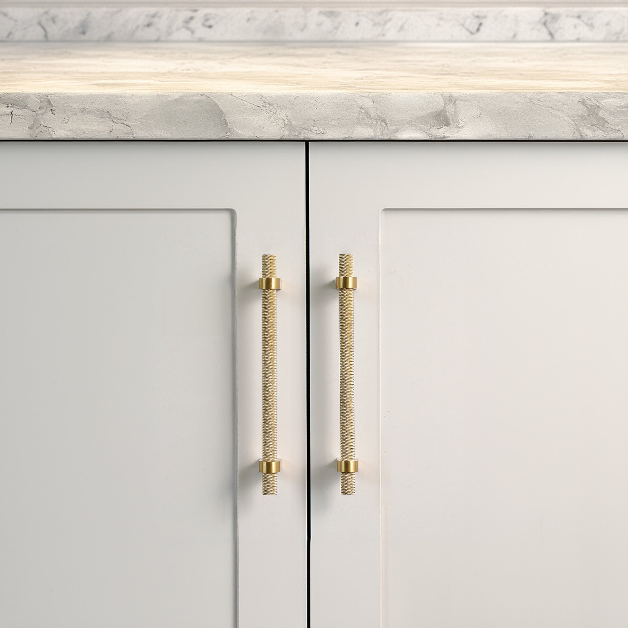 Vanderbilt Brass Knurled Cabinet Pull - Modern