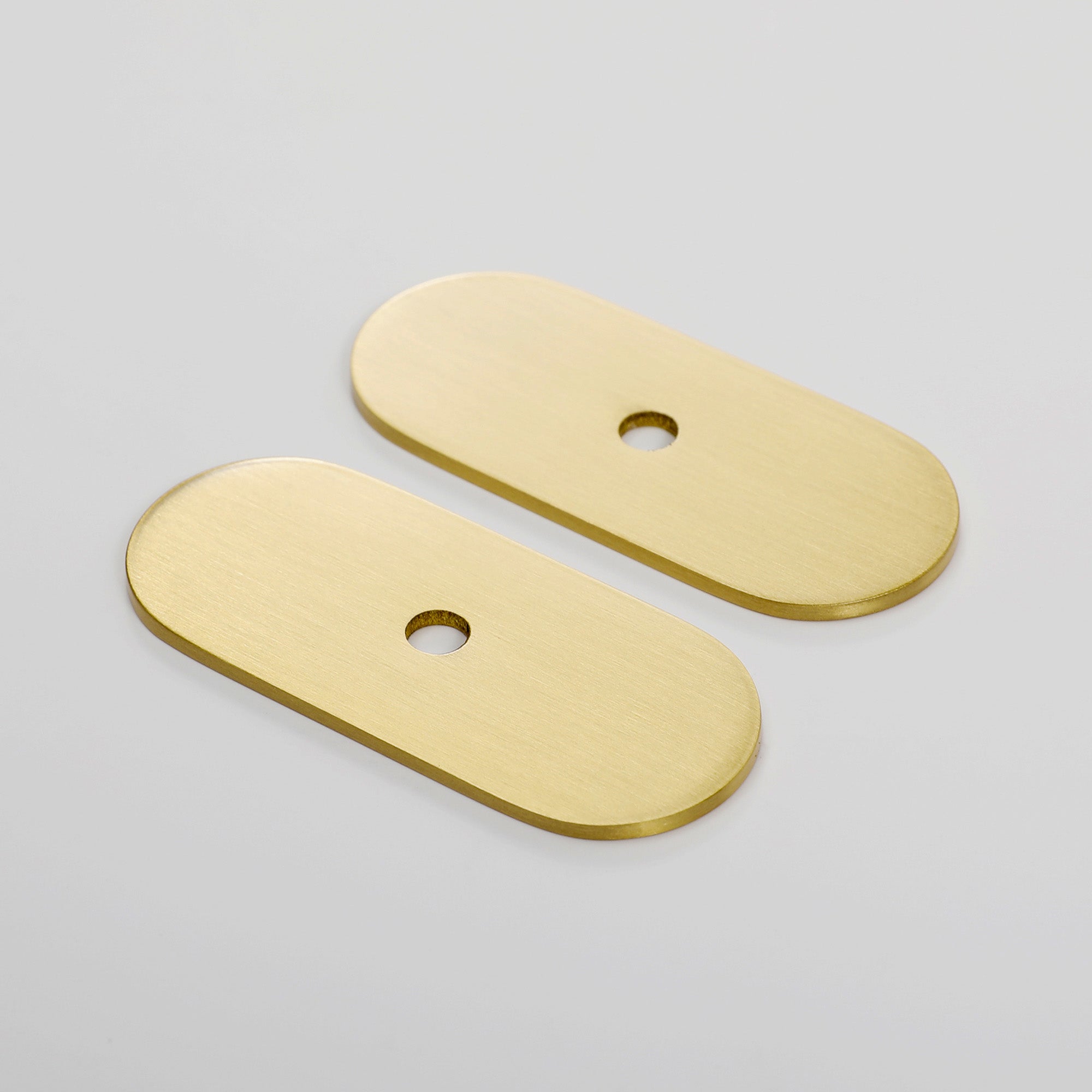 Oval Brass Modern Knob Backplate for Cabinets