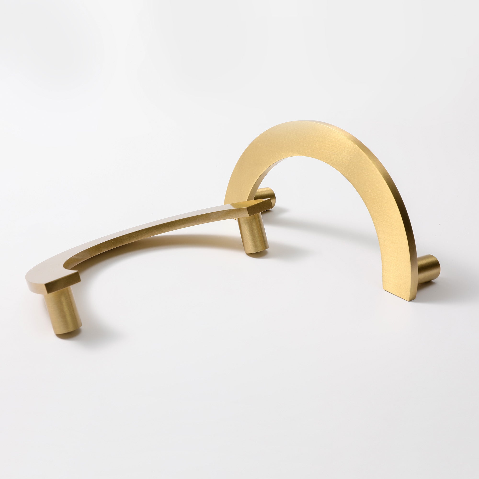 Semicircle Brass Mid Century Modern Cabinet Pull (2 Pulls)