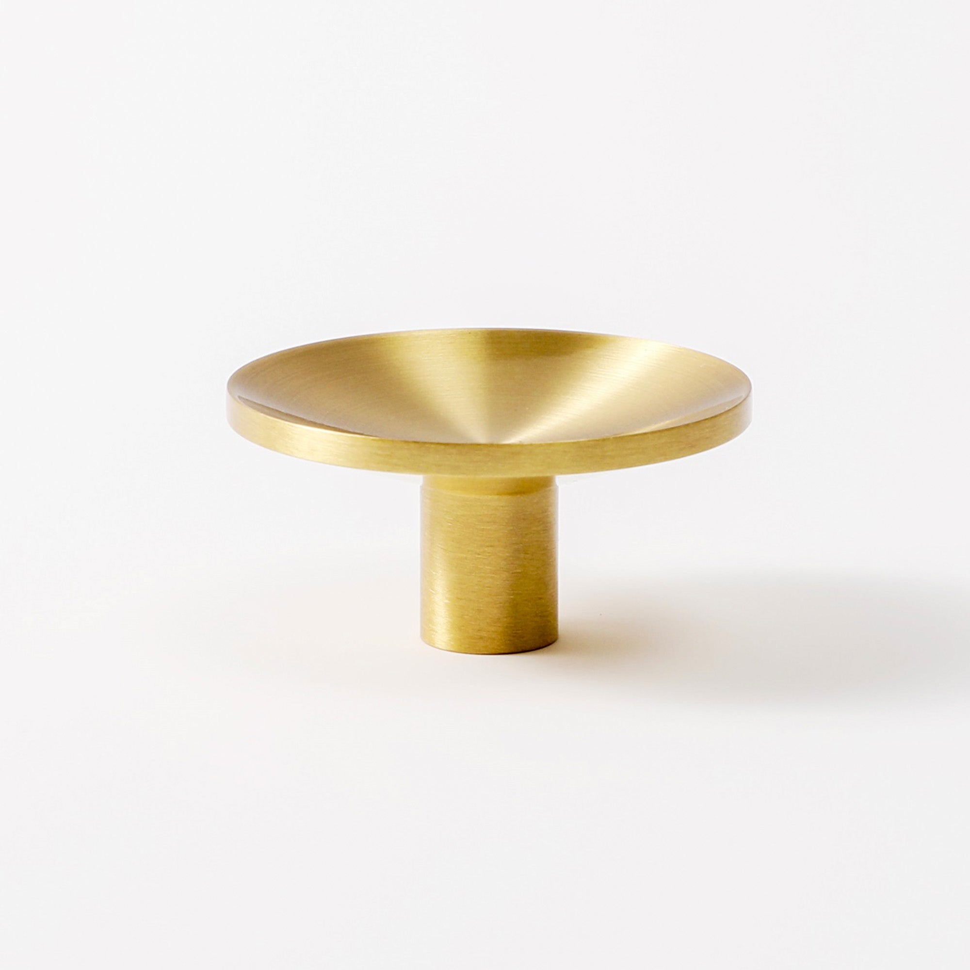 Dish Brass Mid-Century Modern Cabinet Knob