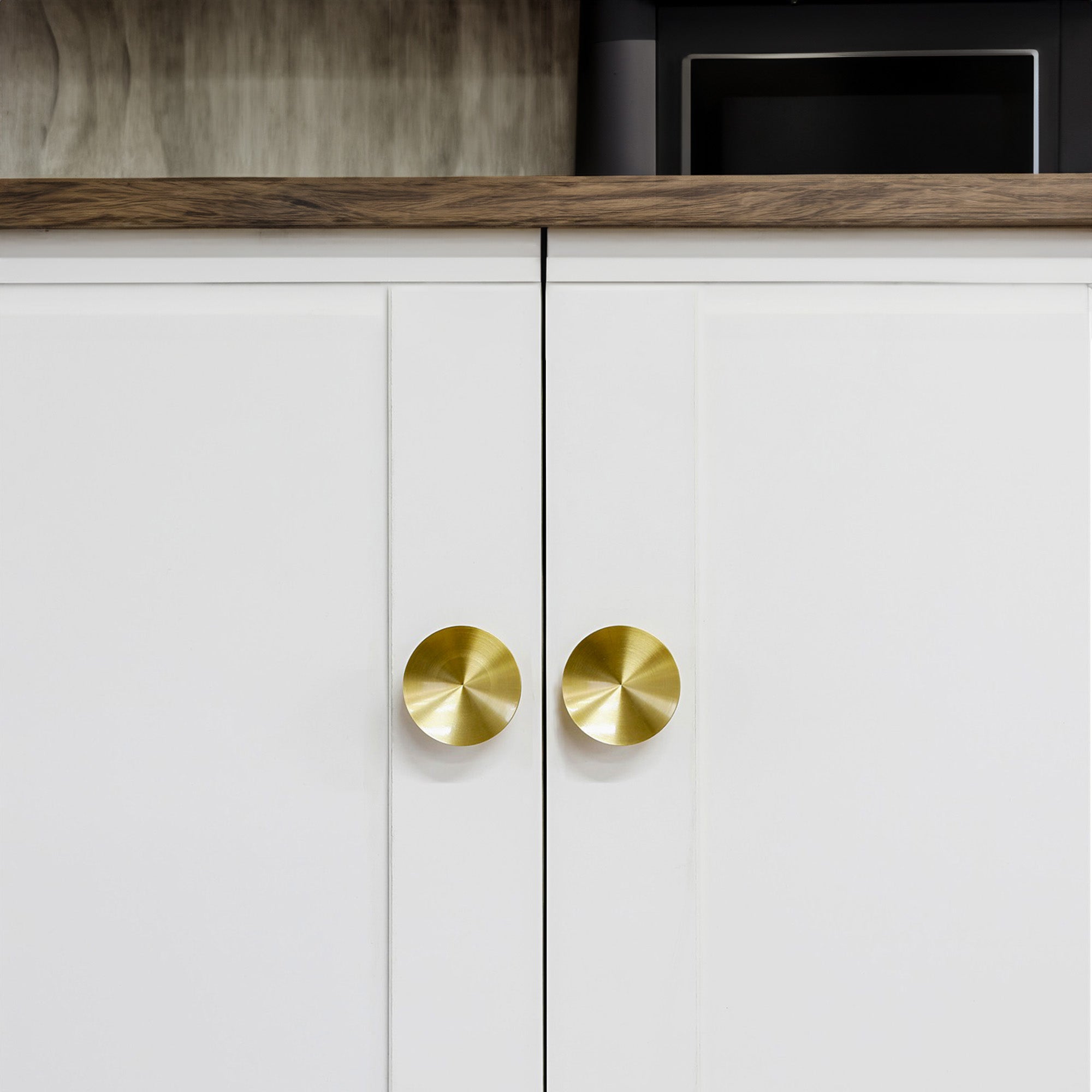 Dish Brass Mid-Century Modern Cabinet Knob