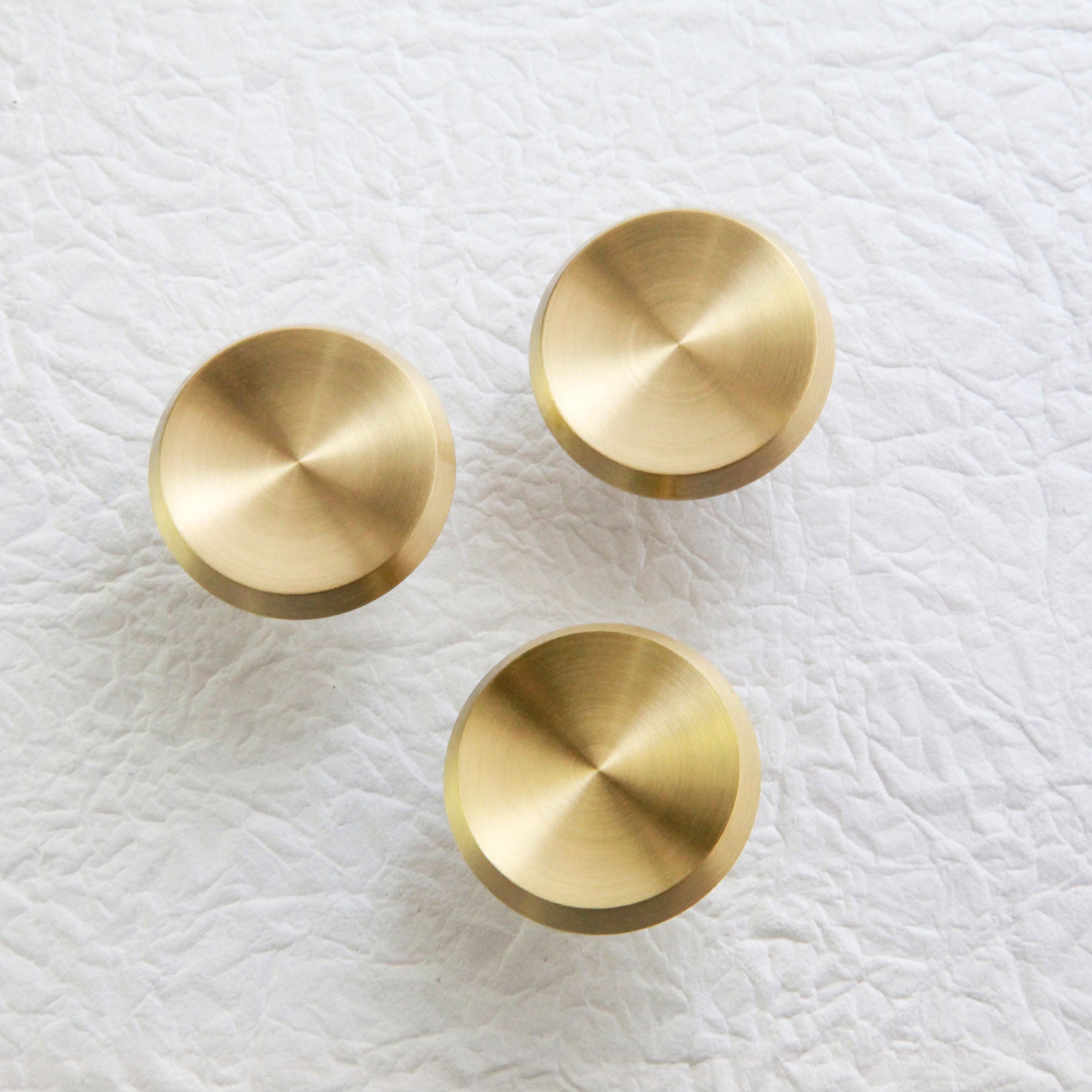 Milan Mid-Century Modern Solid Brass Brushed Brass Knob