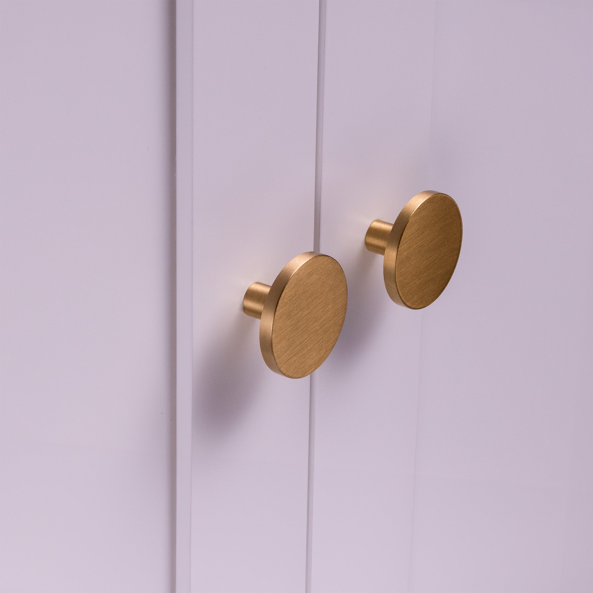 Hampton Brass Round Modern Cabinet & Drawer Knob