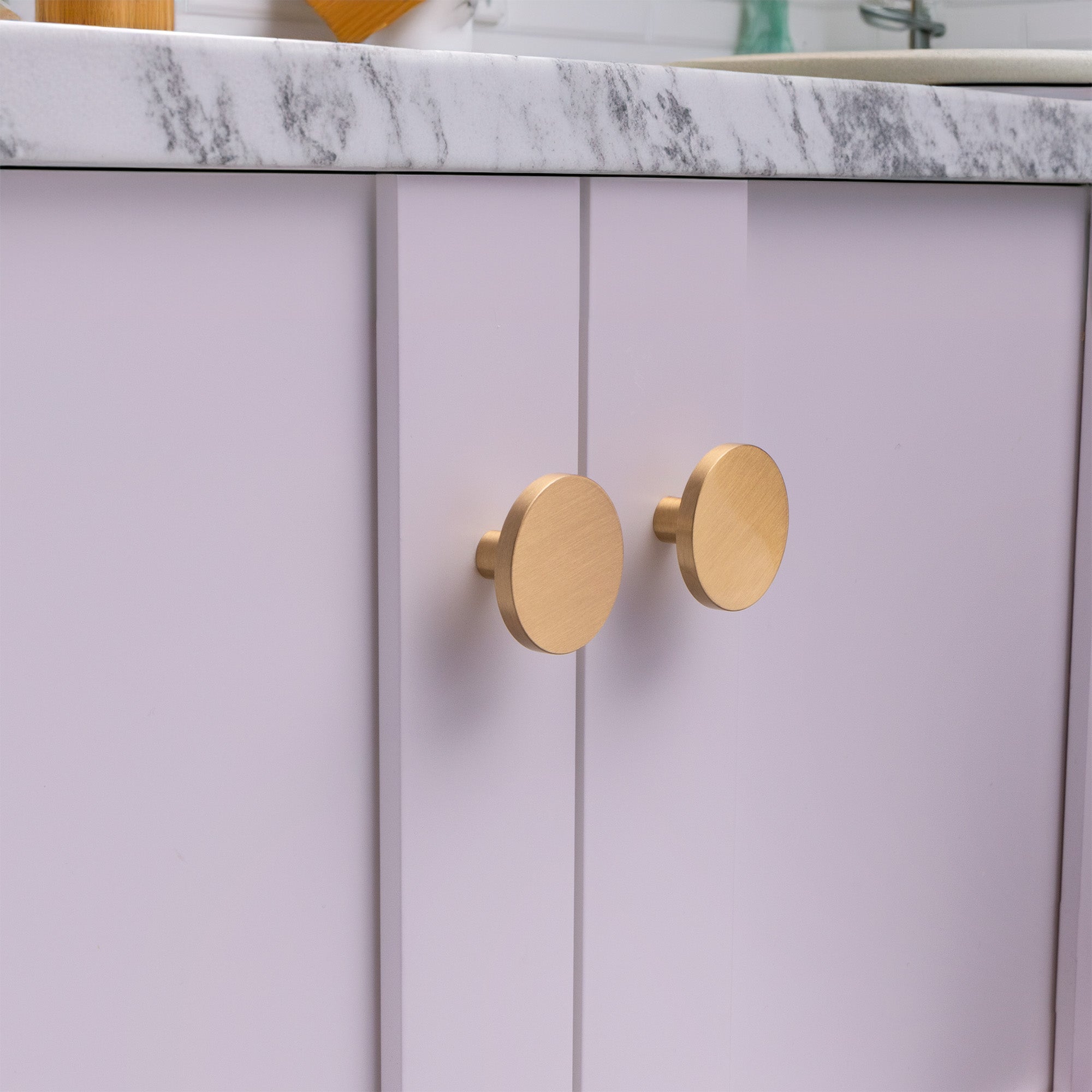 Hampton Brass Round Modern Cabinet & Drawer Knob