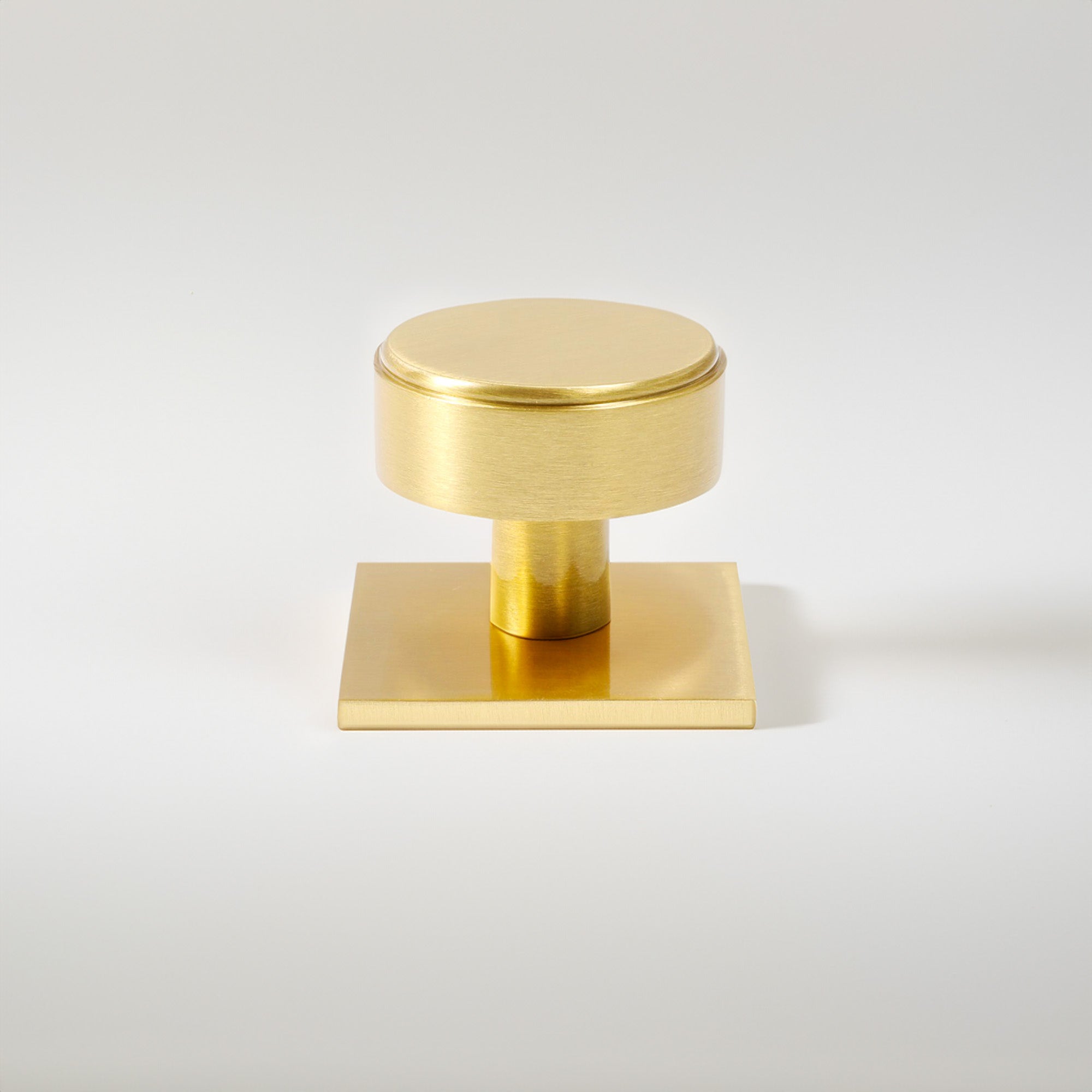 Camden Mid-Century Brass Cabinet Knob with Backplate