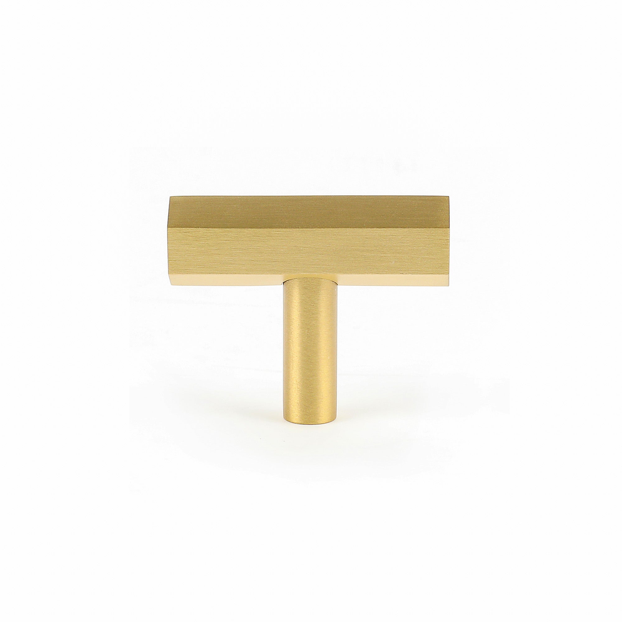 Hex Brass T Knob for Cabinet Doors and Drawers