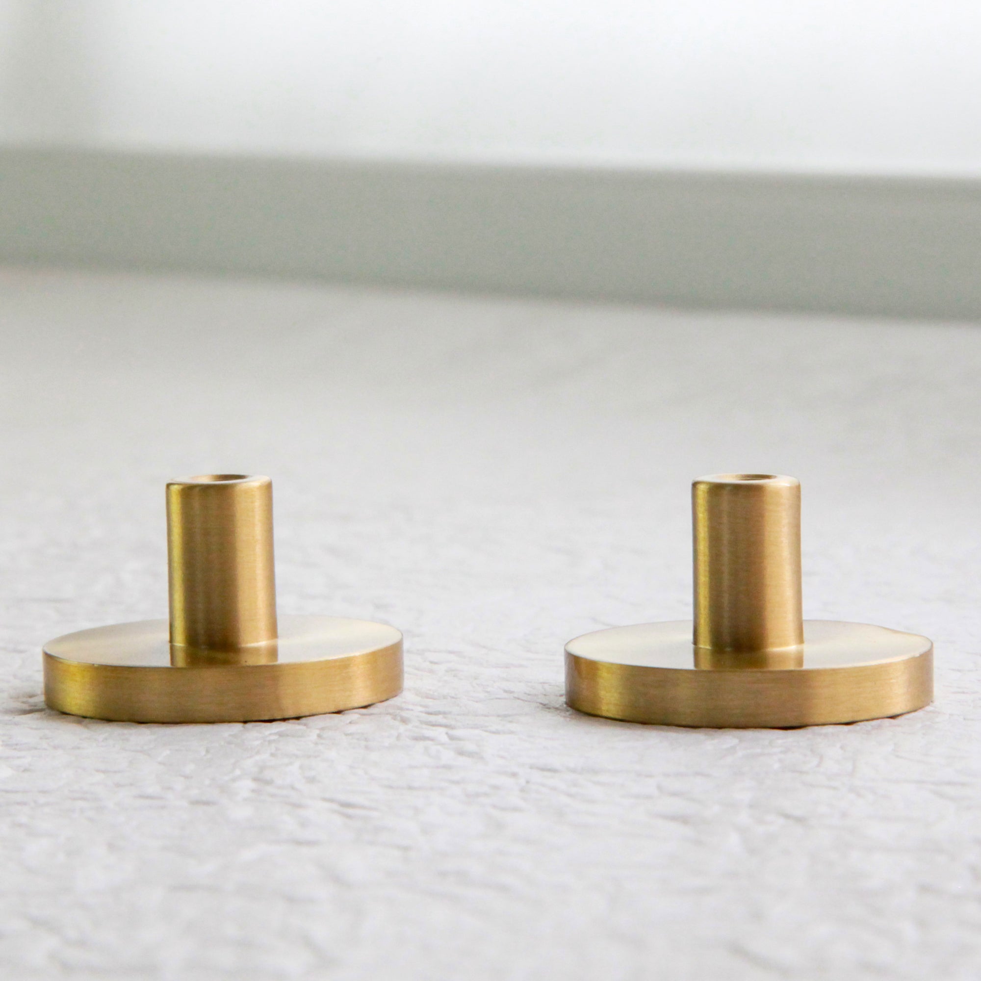 Brushed Gold Round Kitchen Cabinet Drawer Knob, Mid Century Modern