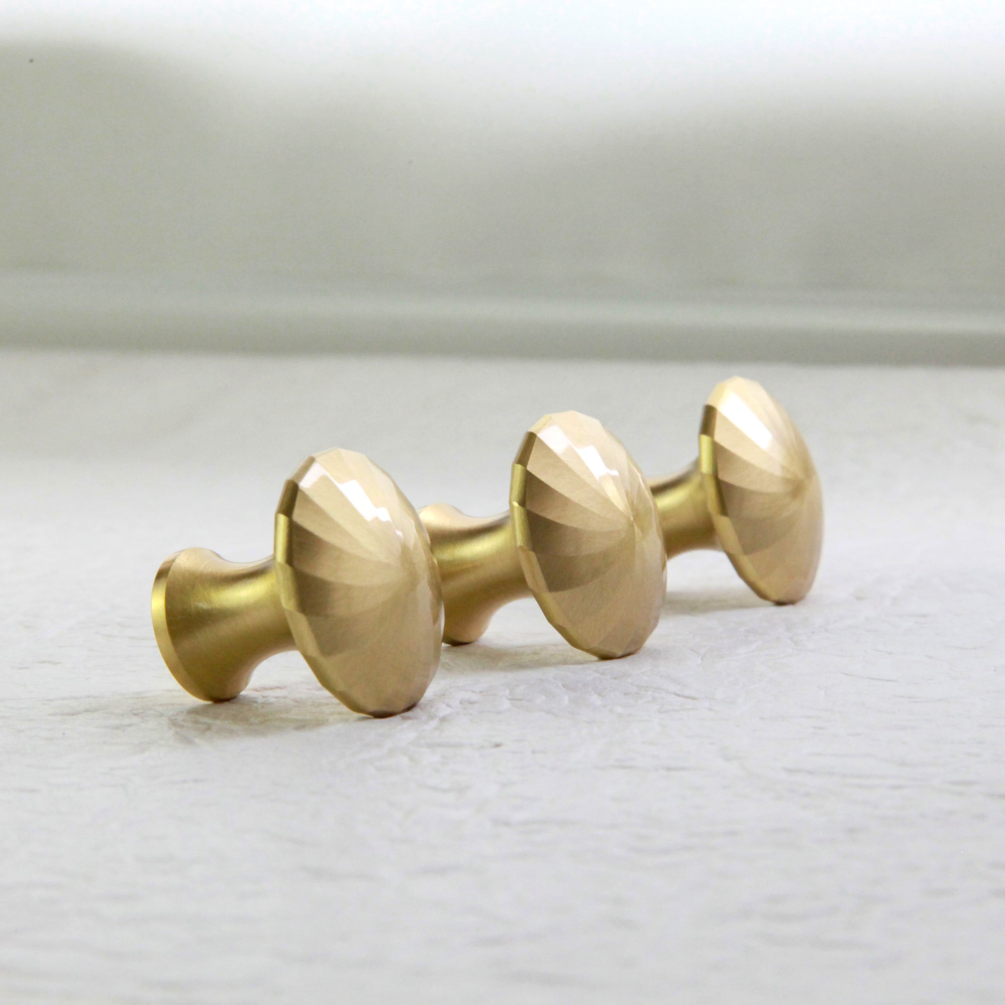 Swirl Brushed Brass Modern Cabinet Knob