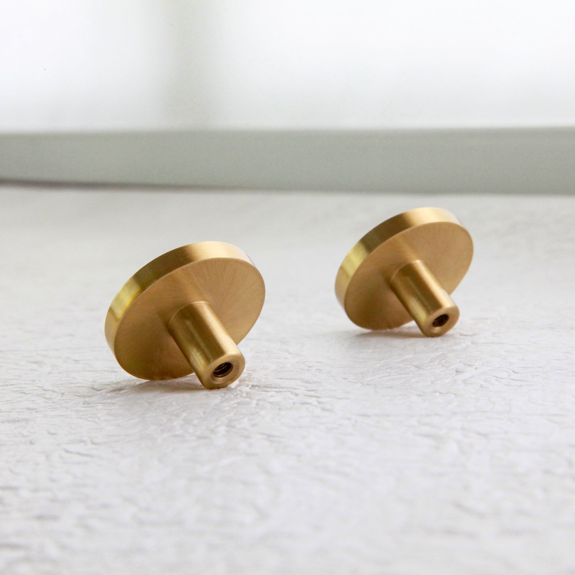 Florence Modern Solid Brass Round Kitchen Cabinet Hardware Knob