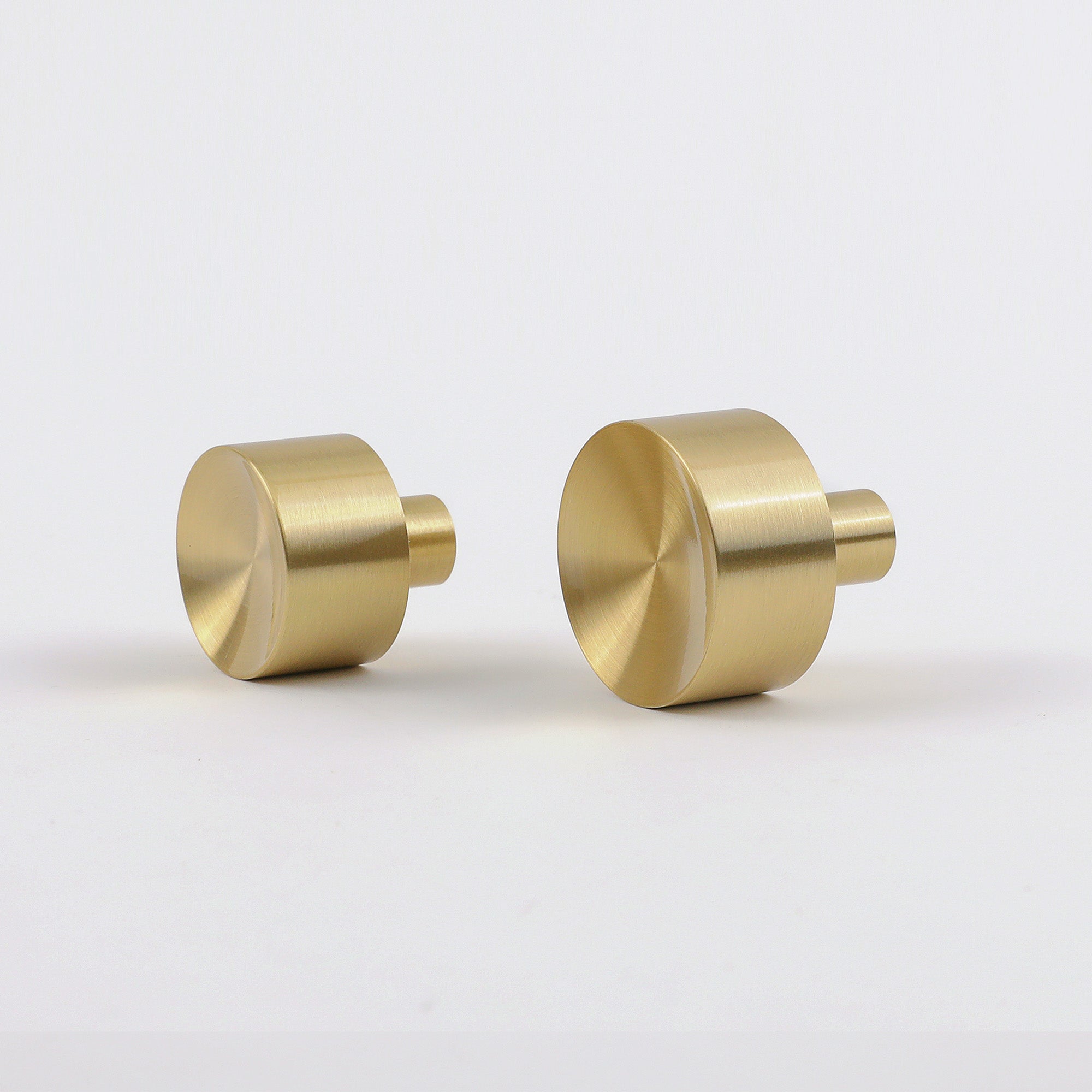 Solid Brass Concave Mid Century Modern Cabinet Knob